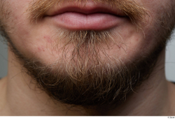 Face Man White Slim Bearded Face Skin Textures